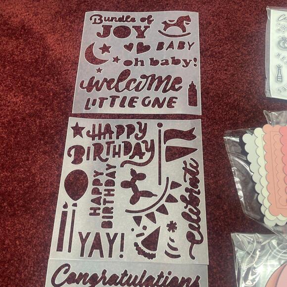 Lot American Kingston Crafts Card Making Kits Stencils Stamps Dies MIXED Sets - Picture 3 of 9